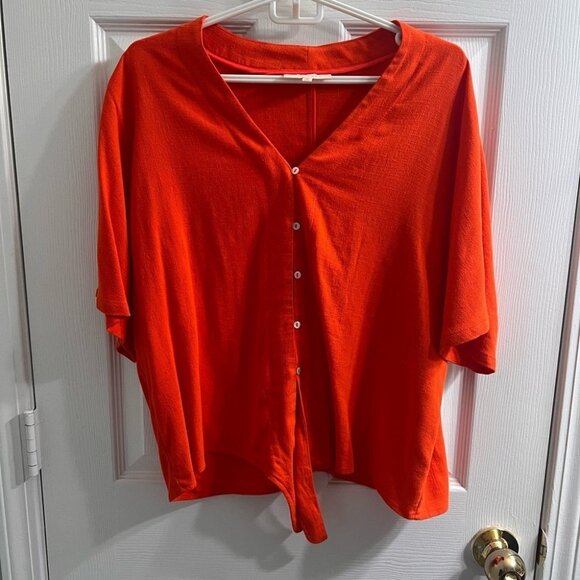 Tops - Tie-Front Button Top